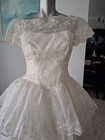 Vintage 1950s Wedding Dress Feminine Demure