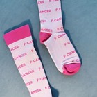 New Figs Size L Pink Cancer Awareness Socks Stylish Comfort Authentic