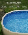 Oval Pool Liner 18x33ft Overlap Style Pool Liner 54in Wall Height Durable