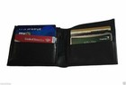 Bifold Black Wallet Men s Genuine Leather Credit id Card Holder Slim Purse Gift