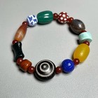 Ancient China  Tibet  Tiger Teeth  Heaven Beads  Agate  Bracelet