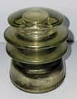 Vintage Glass Insulator Armstrong s T w  Smoke 64 54 Rare