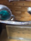 Vintage Taxco Mexico 925 Sterling Silver Malachite Hook Bangle Bracelet Tl-37