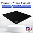 Odin Infinity V2 Xl Gaming Mouse Pad - Hybrid 19 X 16 5 Inches  Black