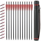 Carbon Crossbow Bolts 20 Inch Archery Arrow With 4  Vanes Replaced Arrowhead Tip