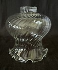 Iridescent Clear Light Lamp Shade Swirl Bell Ruffles 1 5    Fitter