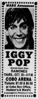Iggy Pop The Ramones 1977 Unused Concert Ticket Cobo Arena Detroit Michigan Usa