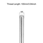 4pcs Fully Threaded Rod M5x100mm 0 8mm Pitch 304 Stainless Steel Right Hand