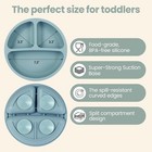 Silicone Toddler Plates 3 Pack With Suction Base For Baby