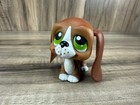 Authentic Littlest Pet Shop Basset Hound Dog With Green Eyes  312 - Hasbro Lps