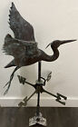 Vintage Copper Heron Weathervane 