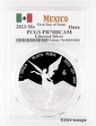 2023 1oz Silver Mexican Libertad Coin Pcgs Pr70 First Day Of Issue