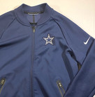 Nike Dallas Cowboys Mens Xl Jacket  Blue Full Zip On Field Apparel Dri-fit
