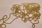 Vintage Gold Mercury Glass Bead Christmas Tree Garland 244   