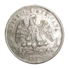 1877 Zs Mexico Zacatecas 50 Centavos Old Xf High Grade Silver Coin Low Mintage