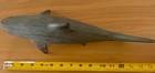 Unique Faux Hand Carved Wood Gray Weathered Shark Figurine 15  Nautical Decor