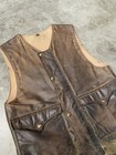 Vintage 1950s Canvas Waxed Vest Vtg 50s Medium 19x25 Distressed