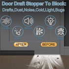 Beoguy Door Draft Stopper  Sweep  Weather Stripping 1pack  39in  Black
