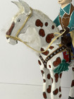 Navajo Folk Art Wood Sculpture By Delbert Buck Man On Horse Signed