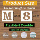 38 Pack 3 Inch Letter Number Stencils Reusable Alphabet Diy Painting Templates