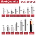 Aimunok 295-piece Stainless Steel Roll 295 Pieces Metric Pins  Silver