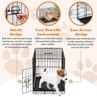 24 Inch Single Door Dog Crate  Metal Pet Kennel With Secure Lock  Foldable De   