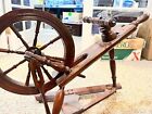 Antique Wood Spinning Wheel Works One Leg Needs Repair