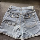 L a  Blues Stretch Denim Shorts Woman   s Size 8 Distressed Blue Jean