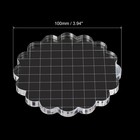 4  Acrylic Stamp Block Clear Stamping Block With Grid Lines Round