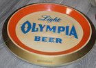 Vintage Olympia Light Beer  Plastic Sign  18  X 15    Has Several Cracks 