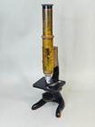 Antique Ernst Leitz Wetzlar Brass Microscope Vintage Germany Scientific Decor