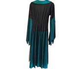 Renaissance Faire Dress Women   s M Medieval  Gown Teal Black Velvet Costume 