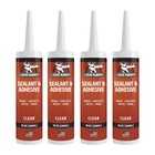 Waterproof Sealant   Adhesive Caulk - Clear  10 2 Oz  4 Pack - Liquid Rubber Coa