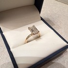 Yellow Gold Emerald-cut Diamond Solitaire Engagement Ring  Prong Set 1 Stone