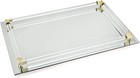 Versatile 8  X 11  Gold Accented Mirror Vanity Tray For Home   Beauty Essentials