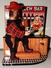    vintage Battery Operated Red Gulch Bar Western Bad Man In Original Box    