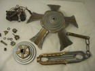 Salvage Art Deco Cast Iron Ceiling Chandelier  5  Five Bulb socket Light Fixture