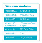 Poly-fil Polyester Fiberfill Stuffing  10lb Box  Bulk  By Fairfield