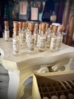 Vintage Pharmacy Vials With Cork Stoppers  Set Of Five