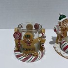 2 Yankee Candle Gingerbread Tea Light Candle Holders Votive Christmas Decor