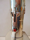 Vintage 1957 Astro Mfg  Chrome Rocket Mechanical Metal Bank -  Berzac Creation