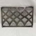Vintage Unmarked Cast Iron Lattice Trivet 7 5  X 12  Diamond Pattern