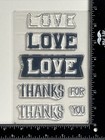 Stampin  Up  Double Take Clear Stamp Set Love Thanks Hooray Congrats Fonts
