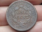 1846 Braided Hair Large Cent Penny- Small Date  Vf Details