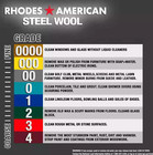 Steel Wool 12 Pad Super Fine Grade  0000 Rhodes American Final Finish Deal  