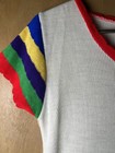 Super Cute Acrylic  Vintage 1970s Baby Tee W  Rainbow Cap Sleeves Sz  Small-med