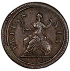 England - 1714 Ann Pattern Farthing - Pcgs Unc Details - Beautiful Toning - Rare