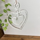 Bertil Vallien Kosta Boda Window 7   x6    70   s Glass Heart Suncatcher Sweden - Rare