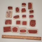 Lot  18  Wooden Rubber Stamps Baby Shower Birth Announcement It s A Boy Girl