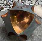 Vintage Geometric Tg Heavy Metal Paperweight Doorstop Mid Century Mcm Modern 60s